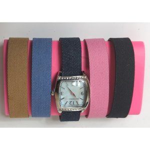 New Isaac Mizrahi Live Silver Stainless‎ Steel Japan Mvmt Ladies Womens Watch